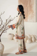 Beige CelebVogue Printed Satin Co-Ord