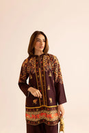 Elegant Heavy Printed Rayon Satin Suit Set – Kurta Palazzo for Women