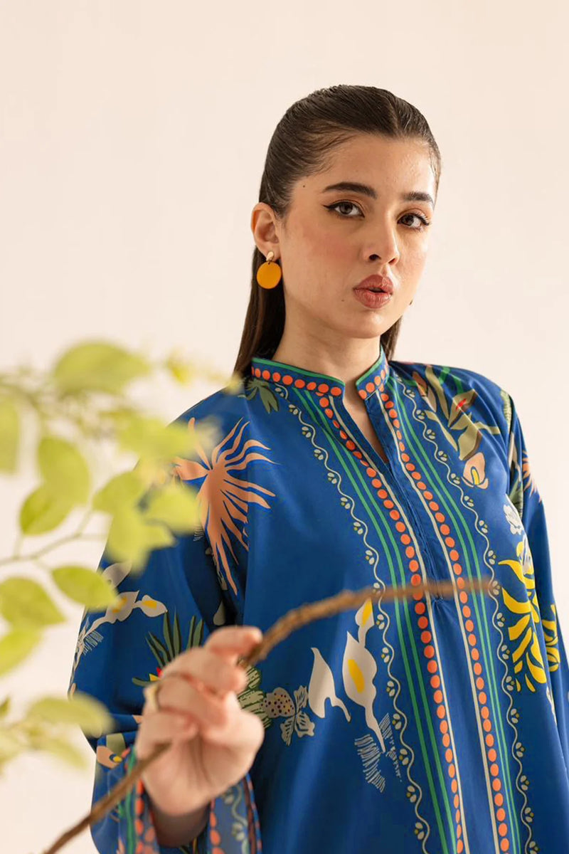 Pakistani Style Printed Co-Ord Set – Full Stitched | Reyon Satin