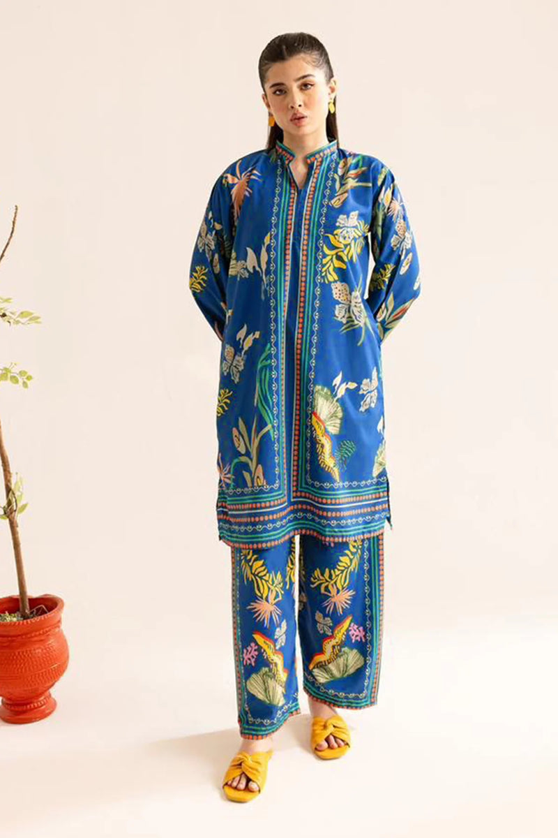 Pakistani Style Printed Co-Ord Set – Full Stitched | Reyon Satin