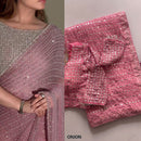 Luxury Bollywood Sequin Saree – Heavy Faux Georgette with Multi Embroidery Border