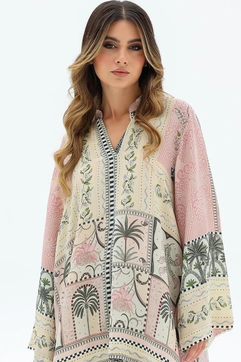 Blush Palm Designer Co-Ord Set – Premium Imported Rayon Satin