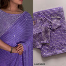 Luxury Bollywood Sequin Saree – Heavy Faux Georgette with Multi Embroidery Border