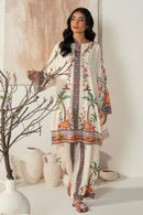 Beige CelebVogue Printed Satin Co-Ord