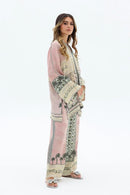 Blush Palm Designer Co-Ord Set – Premium Imported Rayon Satin