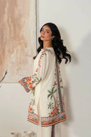 Beige CelebVogue Printed Satin Co-Ord