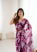 Mehira Mirror Luxe – Trendy Mirror Work Georgette Saree