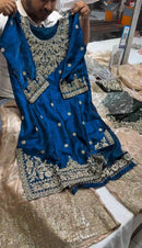 Samaira Shine Sharara Set – Heavy Satin with Sequins Embroidery