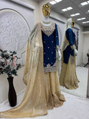 Samaira Shine Sharara Set – Heavy Satin with Sequins Embroidery