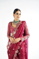 Heavy Soft Georgette Saree with Real Mirror & Sequins Embroidery