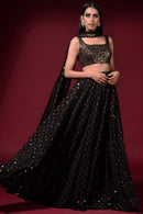 Premium Georgette Semi-Stitched Lehenga Choli Set with Sequins Work