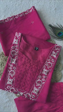 Roopvati Roman Silk Embroidery Suit – Premium Sequence Work Set